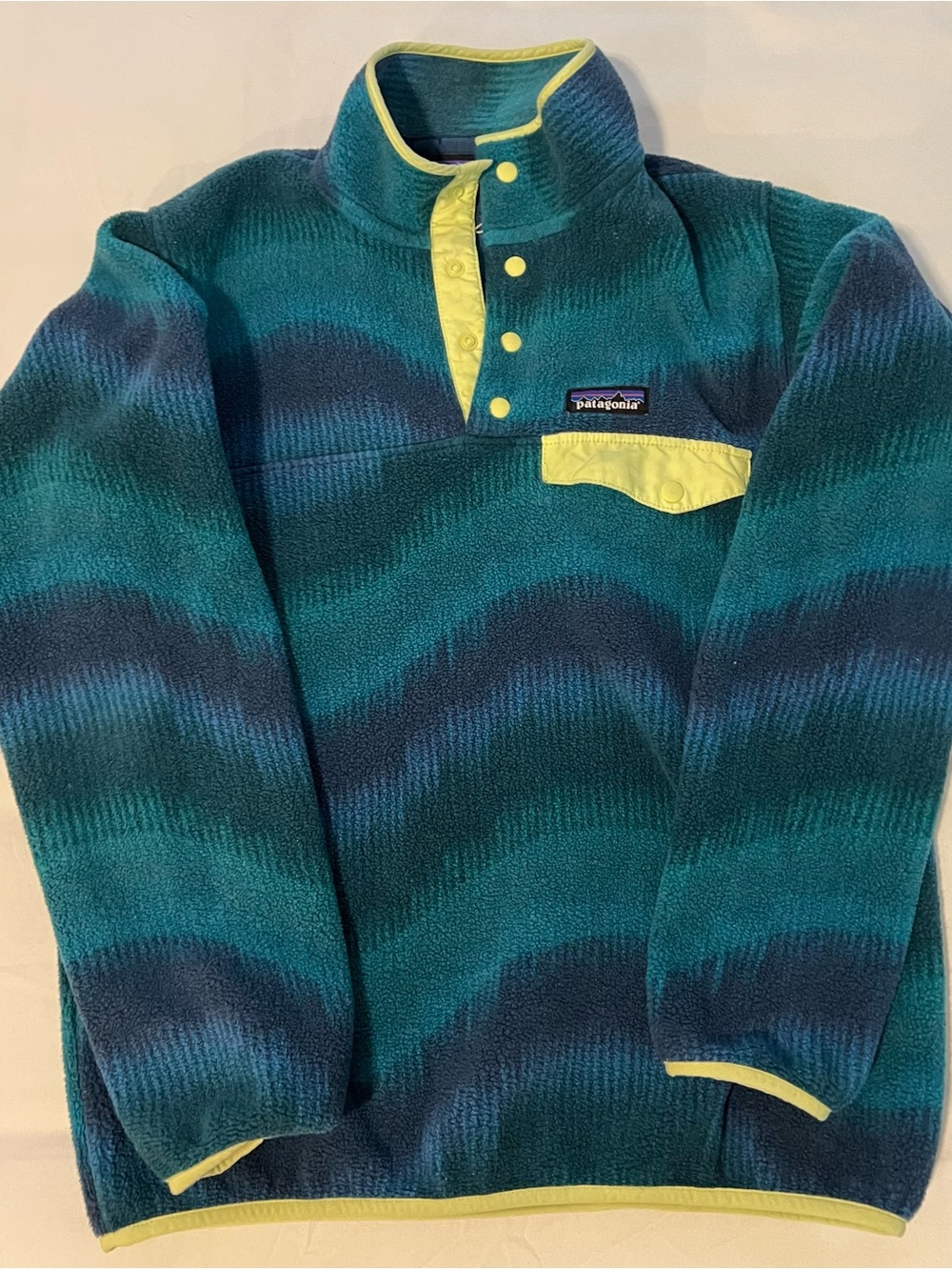 Patagonia Snap-T Fleece Womens Lightweight Synchilla Aurora Dark Borealis size S